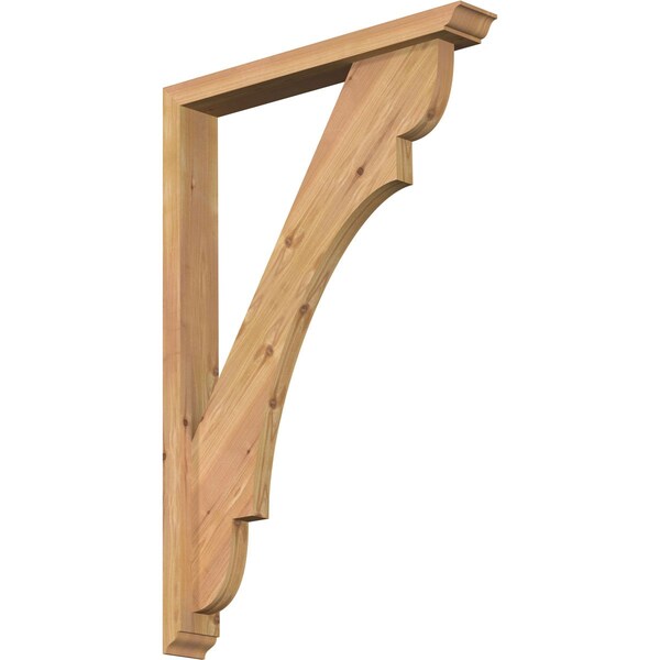 Ekena Millwork Olympic Traditional Smooth Bracket w/ Offset Brace, Western Red Cedar, 3 1/2"W x 24"D x 36"H BKT0402X24X36OLY01SWR - main